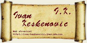 Ivan Keskenović vizit kartica